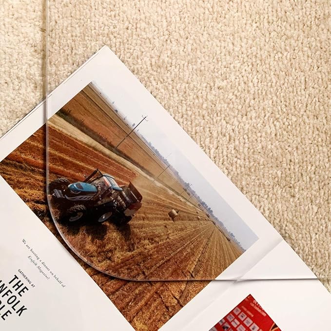 Crystal Clear 1/5" Thick 47" x 35" Heavy Duty Hard Chair Mat, Can be Used on - Image 4
