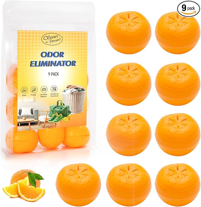 9 Pack Baking Soda Deodorizers, Shoe Deodorizer Balls, Air Freshener by Clean-n-Fresh