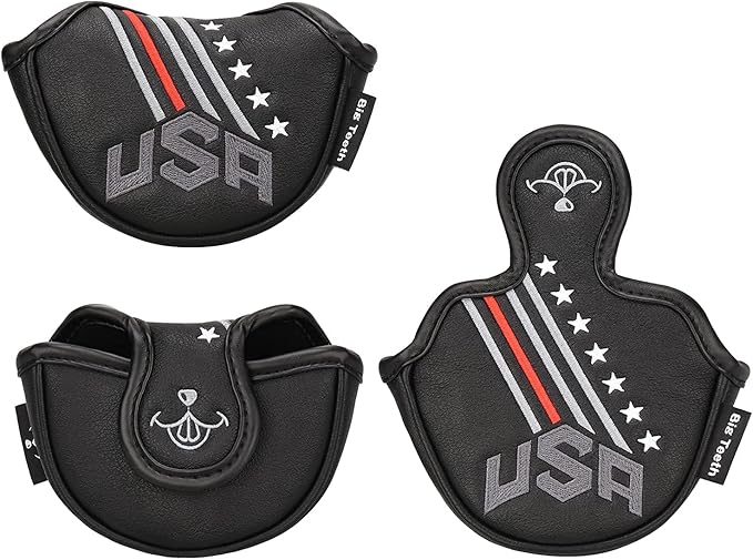 BIG TEETH Putter Cover Mallet Putter Cover Half Mallet Small Golf Headcover - Image 6