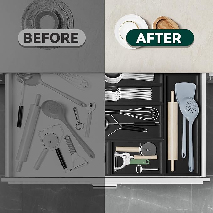Bamboo Drawer Organizer, Small Silverware - Image 6
