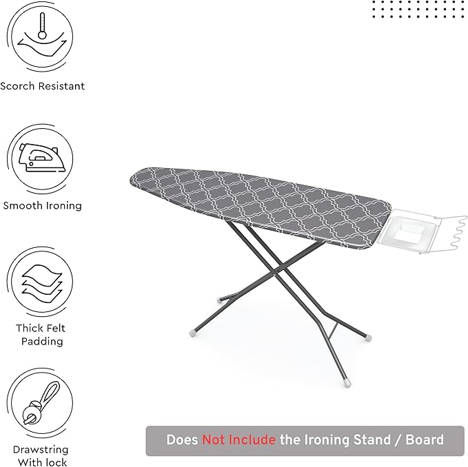 Encasa XO Ironing Board Cover and Pad 57"x22" - Image 3