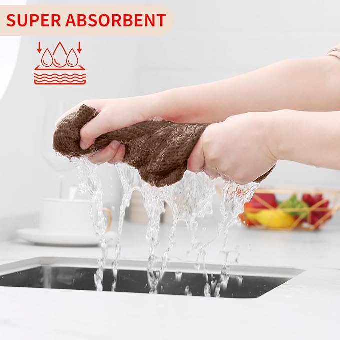 Homaxy 100% Cotton Waffle Weave Kitchen Dish Towels, Ultra Soft Absorbent Quick - Image 3