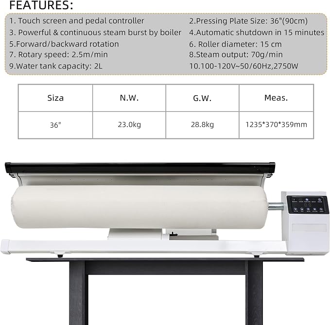Rotary Roller Iron Steam Press Hotel Linen Ironing Machine - Image 5