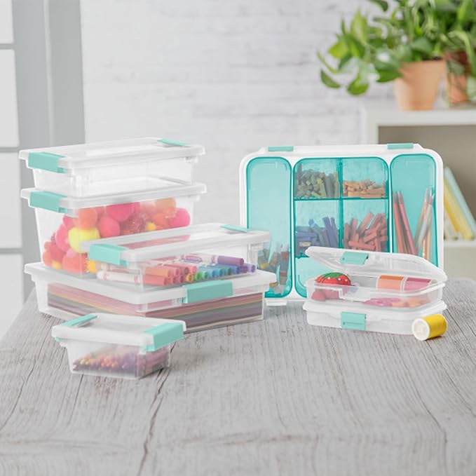 Sterilite 30-Pack Clip Box, Stackable Clear Plastic Bins - Image 4