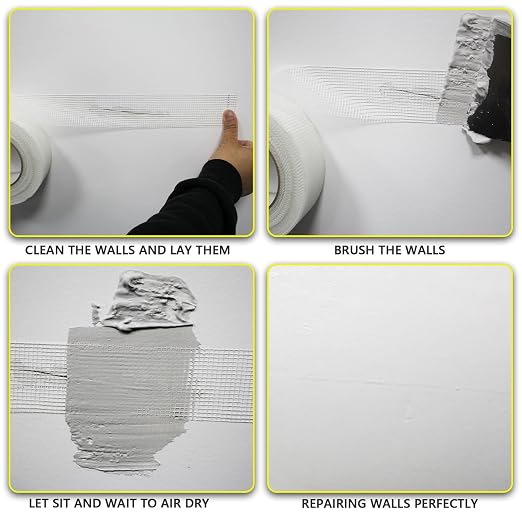 20" 100 Feet Drywall Joint Tape, Self-Adhesive Encrypted Fiberglass Drywall - Image 6