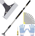 Floor Scraper Telescopic Pole, 38 to 82in Heavy Duty 4Inch Razor Blade Long by Frebuta