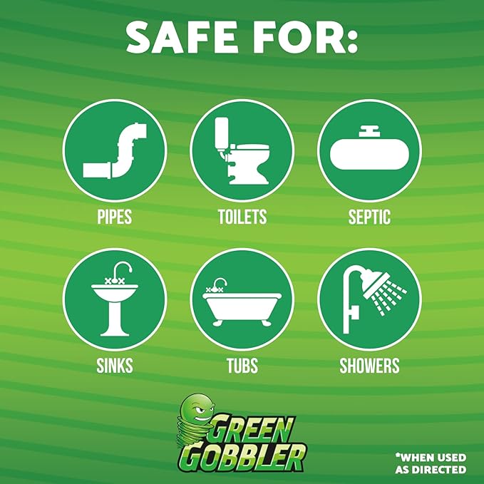 Green Gobbler Liquid Hair Drain Clog Remover, - Image 3