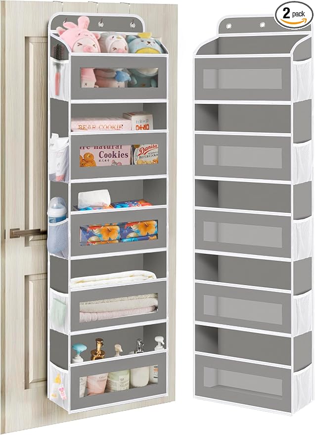 Over The Door Organizer, 5 Shelves Closet Door Hanging Organizer by StrongandOrganizer