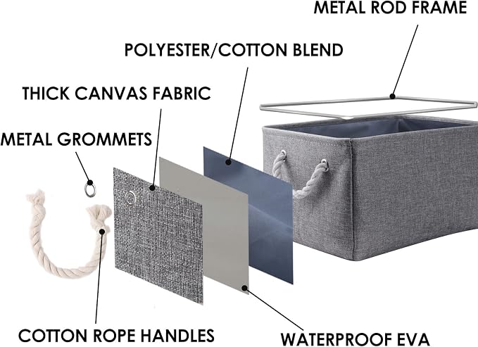 TheWarmHome Large Storage Bins- Storage Baskets - Image 3