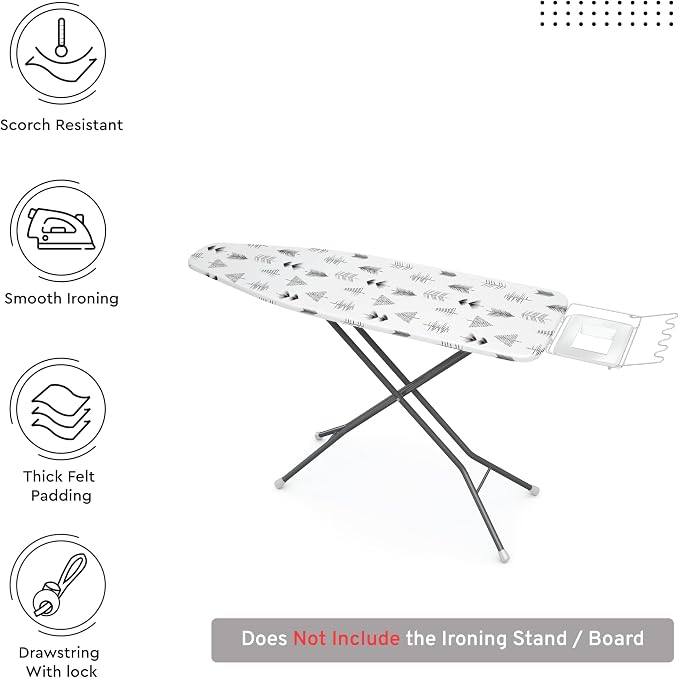 Encasa XO Ironing Board Cover and Pad 54"x15" - Image 3