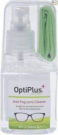 OptiPlus Anti-Fog Lens Cleaning Spray Kit l Cleaning Spray and Microfiber Cloth by OptiPlus