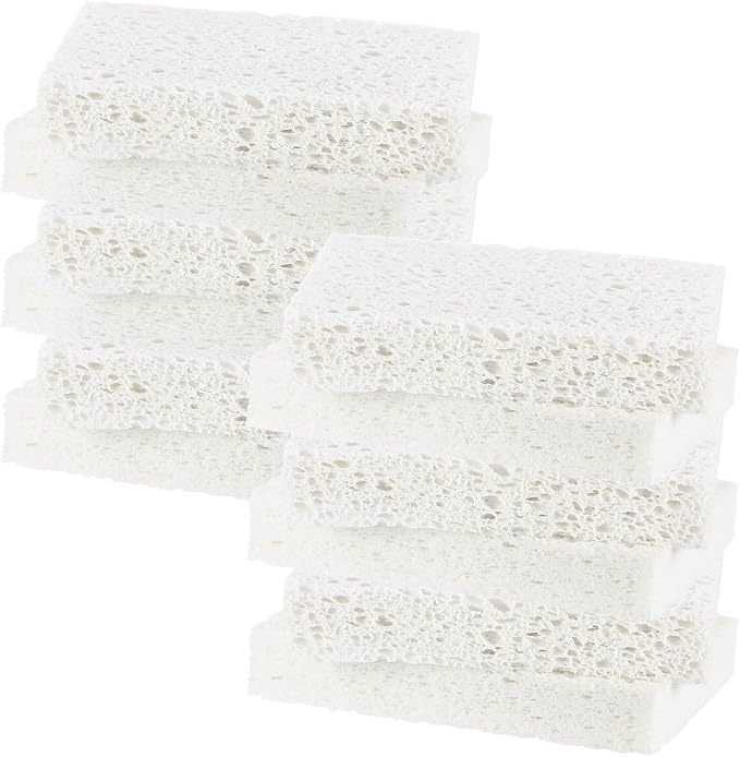 12-Pack Kitchen Sponges, Condense Eco Cellulose Non-Scratch Scrub Heavy Sponge by MMETERXITY