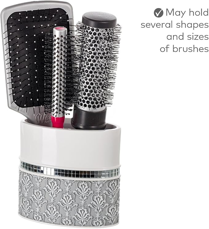 Creative Scents Mirror Damask Toothbrush Holder - Image 4