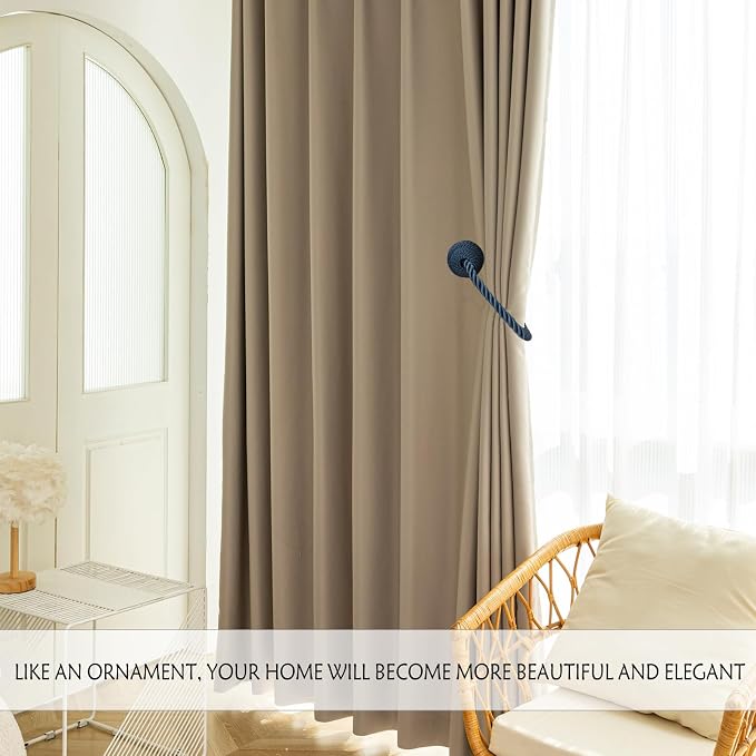 Magnetic Curtain Tiebacks Rope Tie Backs 6 Pack Curtains Holders - Image 6