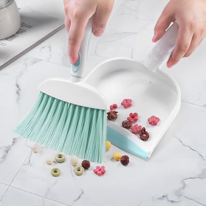 NACENA Small Dust Pan and Brush Set, Mini Broom and Dustpan Set Small Hand - Image 4