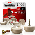 Chair Glides X-PROTECTOR – 8 PCS 1" Furniture Glides – Screw-On Chair Sliders – by X-Protector