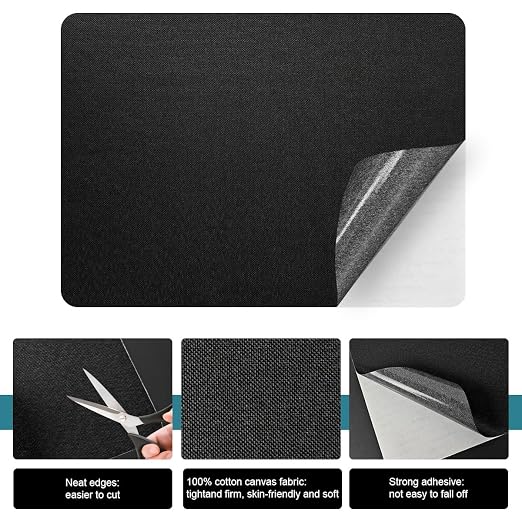 J.CARP 2Pcs Linen Repair Patches, Large Self-Adhesive Fabric Patch - Image 3