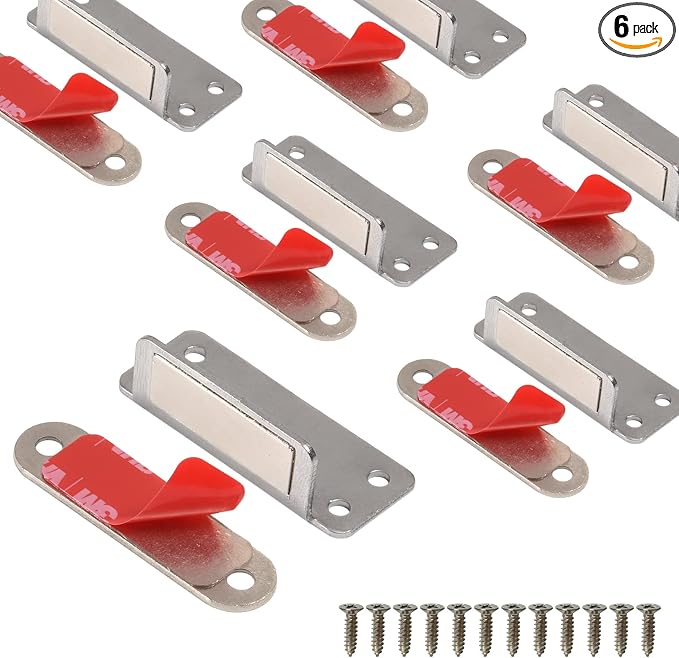 Mousike Double Magnetic Door Catch，60lb Stainless Steel Cabinet Door Magnets by Mousike