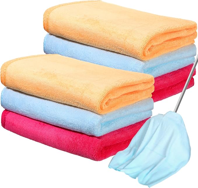 Newwiee 6 Pcs Extra Large Microfiber Cleaning Cloth 30" x 20" Washable Reusable by Newwiee