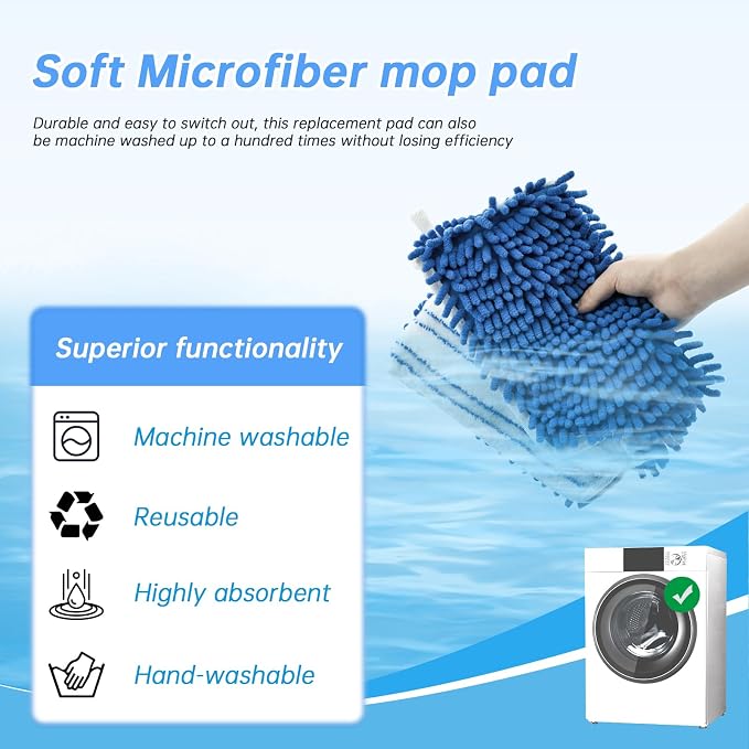 4 Pack Mop Heads Replacements Compatible - Image 3