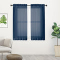 Chyhomenyc Voile Sheer Curtain Panels 45in Long 2 Pack, Short Bathroom Window by Chyhomenyc