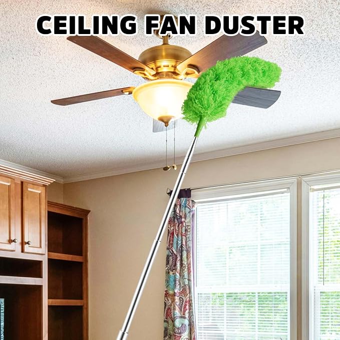 Cobweb Duster with Extension Pole, Bafezoze Ceiling Fan Duster with Long Handle - Image 3