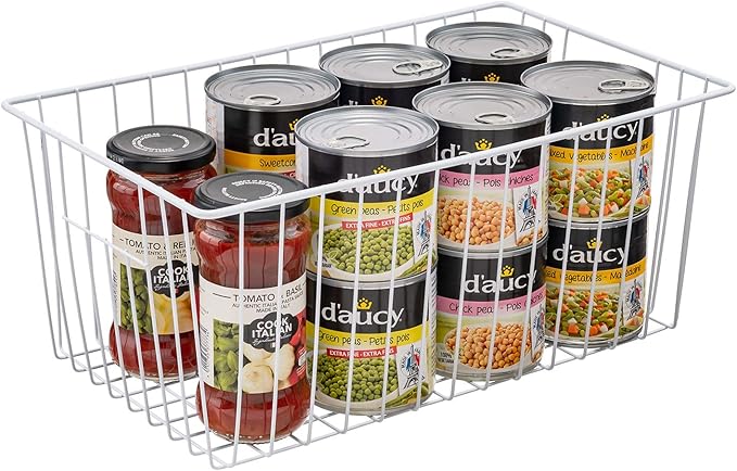 16inch Freezer Storage Organizer Baskets, Household Wire Refrigerator Bins - Image 6