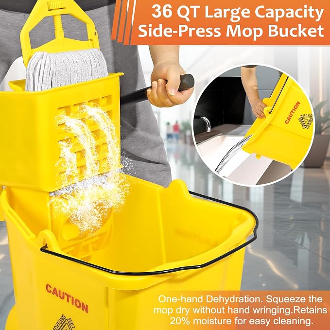 38 Qt Commercial Mop Bucket - Image 3