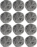 12Pcs Steel Wool Scrubber Pads for Cleaning Dishes, Sinks by Carrie+Joe