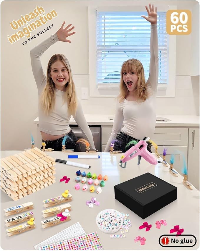 Cheer Pins for Backpack Cheer Stuff Kit 70 Clothes Pins - Image 4