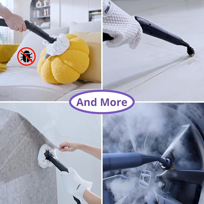 Steam Cleaner: 1650W, Fast 50-Sec Heat-Up-21-Piece Kit Refill Anytime-No - Image 6
