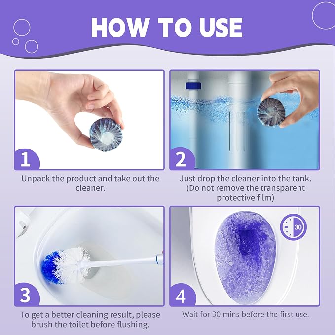 Toilet Bowl Cleaner Tablets, Automatic Toilet Bowl Cleaners, Long-Lasting - Image 5