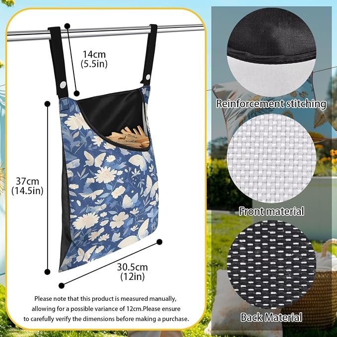 2 Pcs Butterfly and Floral Clothespin Bag - Image 6