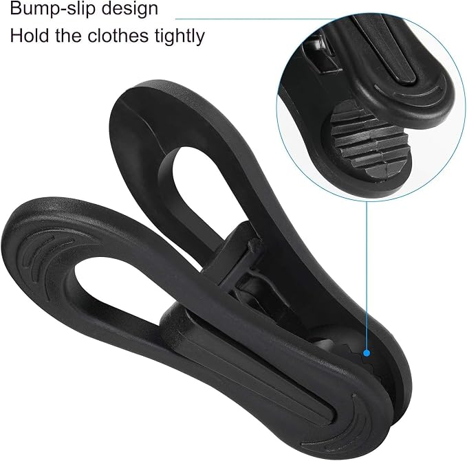 Tinfol 50pc Plastic Coat Hanger Clips - Image 2