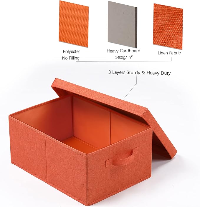 HOONEX Storage Bins with Lids for Organizing, Storage Boxes with 2 Carrying - Image 5
