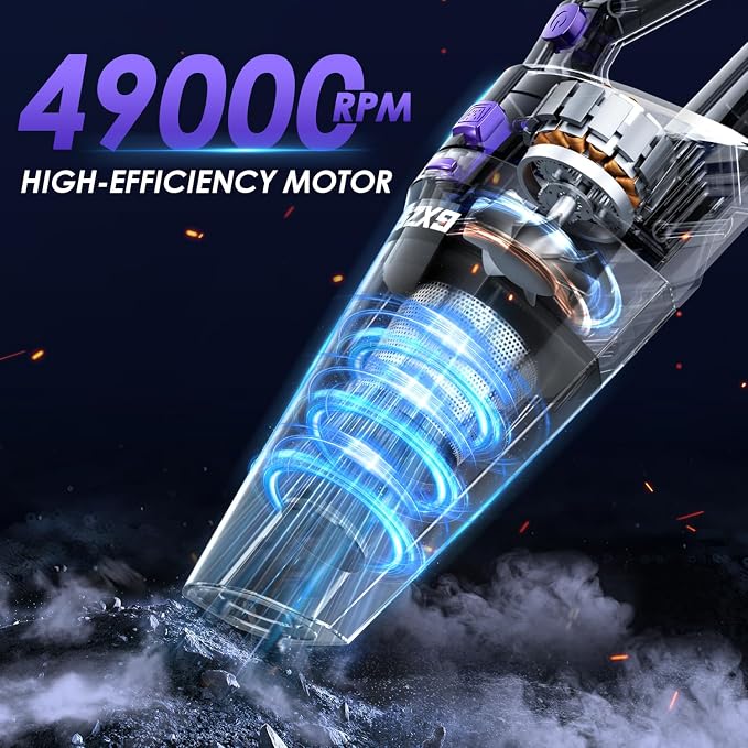Handheld Vacuum Cordless, 15000PA Strong Suction Hand Held Car Vacuum Cleaner - Image 7