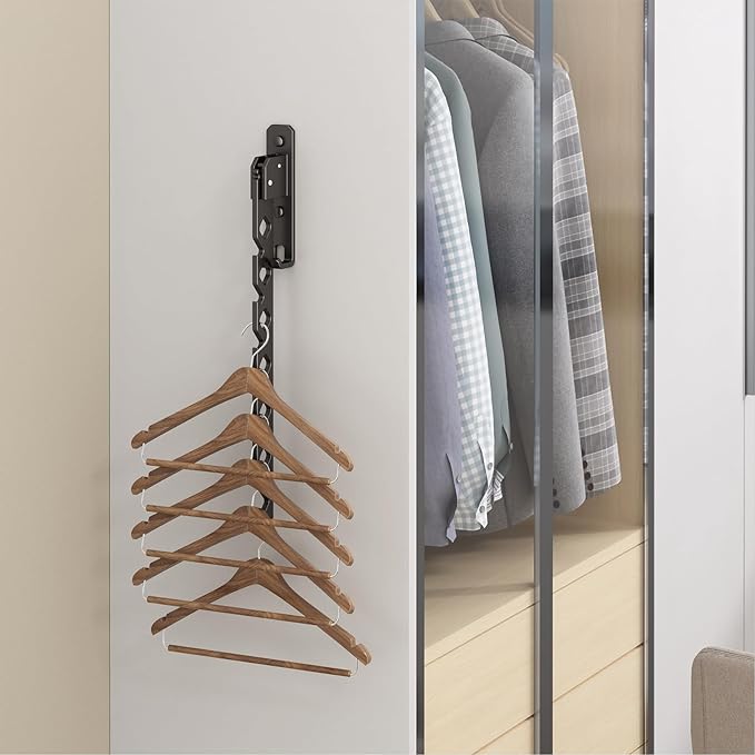Wall Mounted Clothes Drying Rack, Wall Clothes Hanger Hook - Image 4