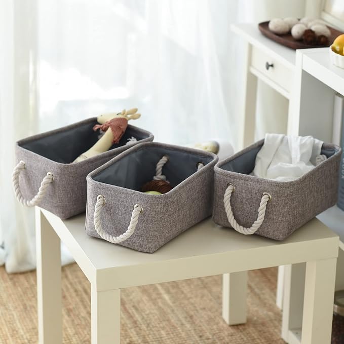 Small Fabric Storage Baskets, Foldable Gift Baskets - Image 4