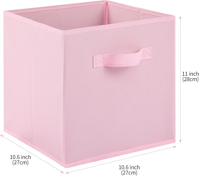 Stero Fabric Storage Bins 6 Pack Fun Colored Durable Storage Cubes - Image 2