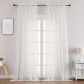 Chyhomenyc Extra Long Ivory Sheer Curtains 120 Inches Long 2 Panels, Light by Chyhomenyc