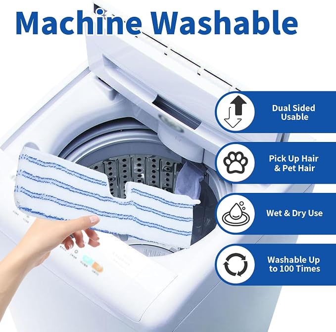 4 Pack Microfiber Mop Pads for O Cedar Mop Replace Head, Flip Mop Refills - Image 5