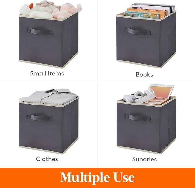 Lifewit 11 Inch Cube Storage Bins, Storage Cubes Foldable Medium Decorative - Image 4