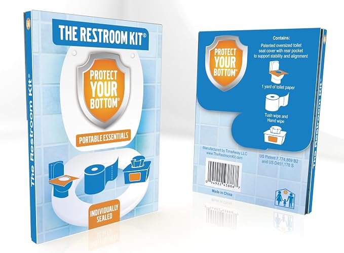 The Restroom Kit Great for travel Portable Disposable Oversized Toilet Seat - Image 2