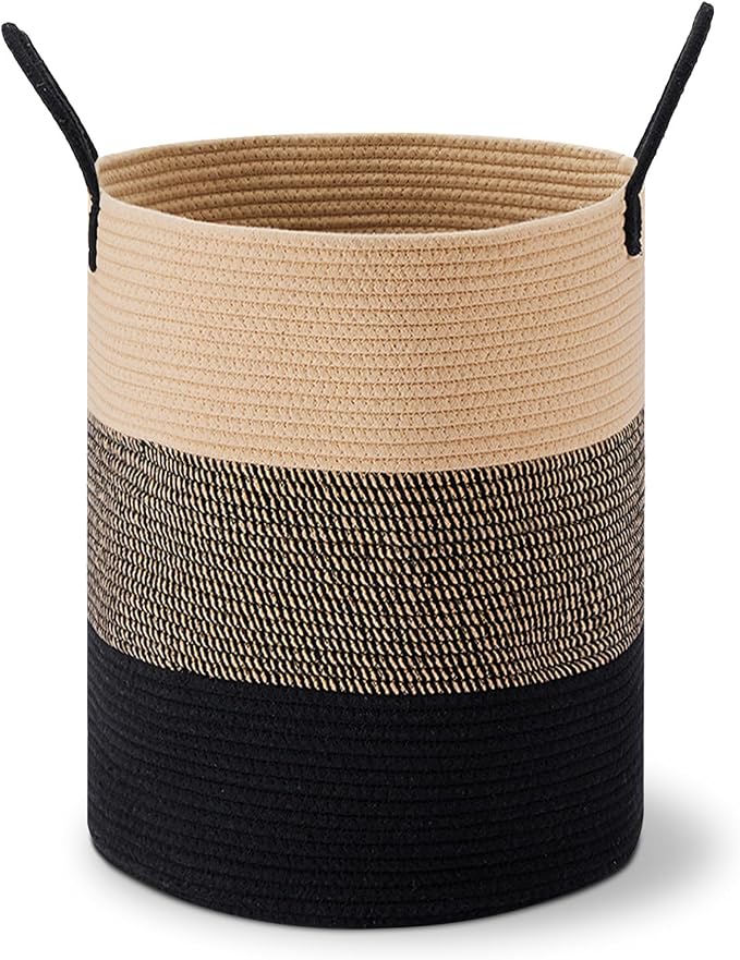 VIPOSCO Large Laundry Hamper, Tall Woven Rope Storage Basket - Image 8