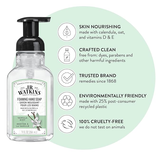 Watkins Hand Soap Vanilla Mint, 9 Fl Oz - Image 2