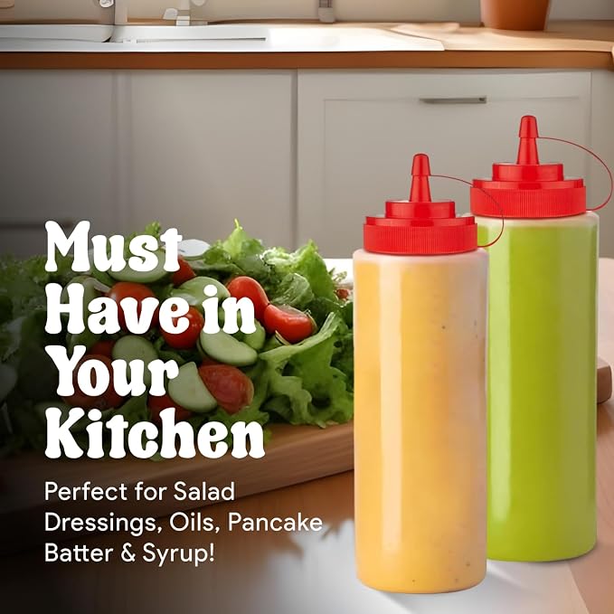 Norcalway 24 oz Condiment Squeeze Bottles - Image 8