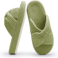 Chantomoo Slippers for Women Memory Foam House Bedroom Corduroy Bow Crossbands by Chantomoo