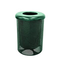 COATEDOUTDOORFURNITURE RFT-P-TXTGRN Heavy Duty Round Trash Receptacle by CoatedOutdoorFurniture