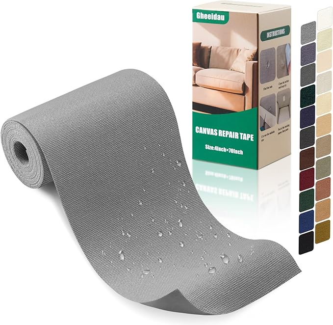 Canvas Repair Tape 4×70 Inch Waterproof Self-Adhesive Fabric Repair Patch by Givethingsanewlife