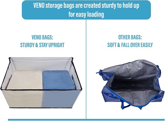 VENO 4 Pack Moving and Storage Bags, Heavy Duty, Alternative to Moving Boxes - Image 5